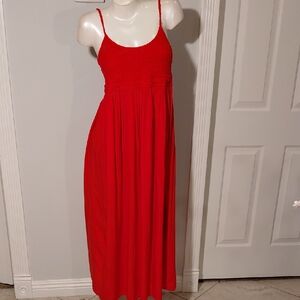 Red AZ Crochet Top Maxi Dress